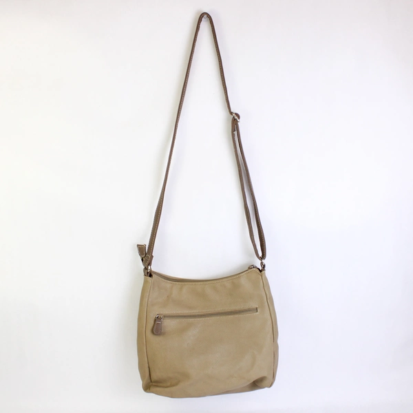 MultiSac Tan Brown Crossbody Purse Silver Hardware Women's Bag