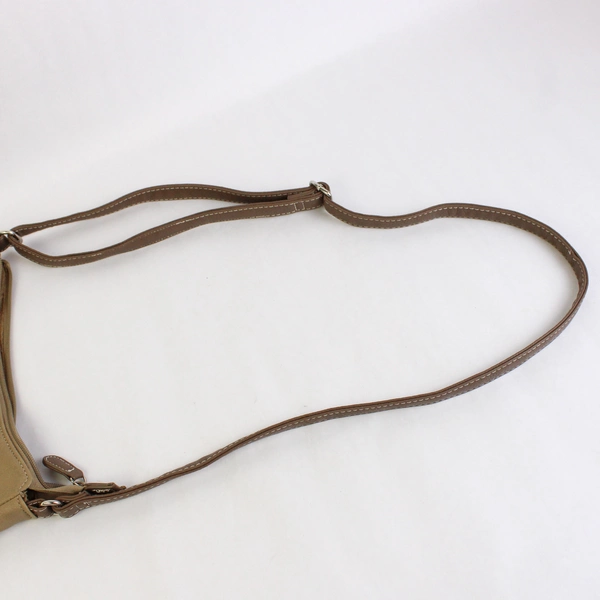 MultiSac Tan Brown Crossbody Purse Silver Hardware Women's Bag