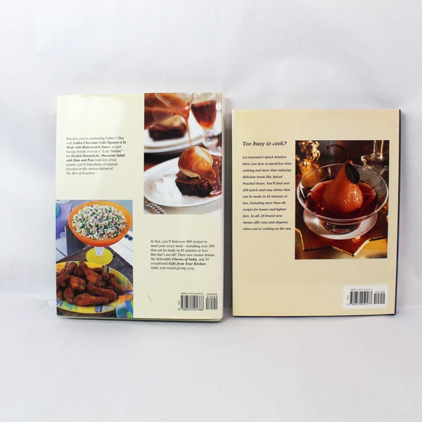 Lot of 2 Gourmet Cookbooks: Quick Kitchen & The Best of Gourmet 1998 HC