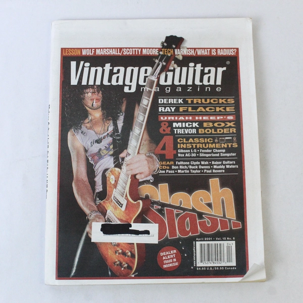 Vintage Guitar Music Magazine April 2001 Slash Derek Trucks Joe Pass