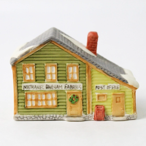 Dept 56 Lite Up Dickens Village Nathaniel Bingham Fabrics & Post Office Ornament