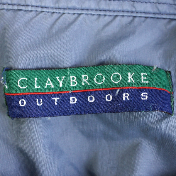 Vintage Claybrooke Outdoors Men's Medium Red Blue Brown Flannel Button-Up Shirt