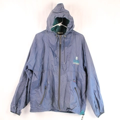 Helly Hansen Men's Navy Blue Windbreaker Jacket M Hooded Pre-Owned Rip & Holes