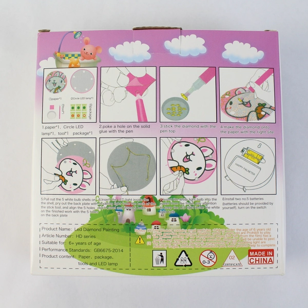 Cartoon LED Diamond Painting Kit Open Box
