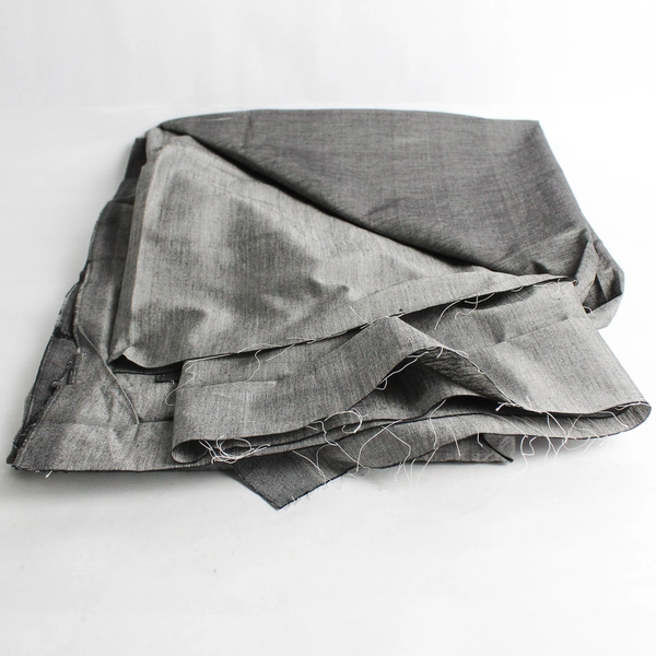 Gray Lightweight Woven Dupioni Silk Fabric 41" W x 3 1/3 yds L