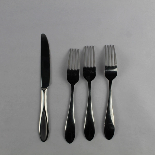 Lot of Four Cambridge Colton Sand Stainless Steel Flatware: 3 Forks and 1 Knife