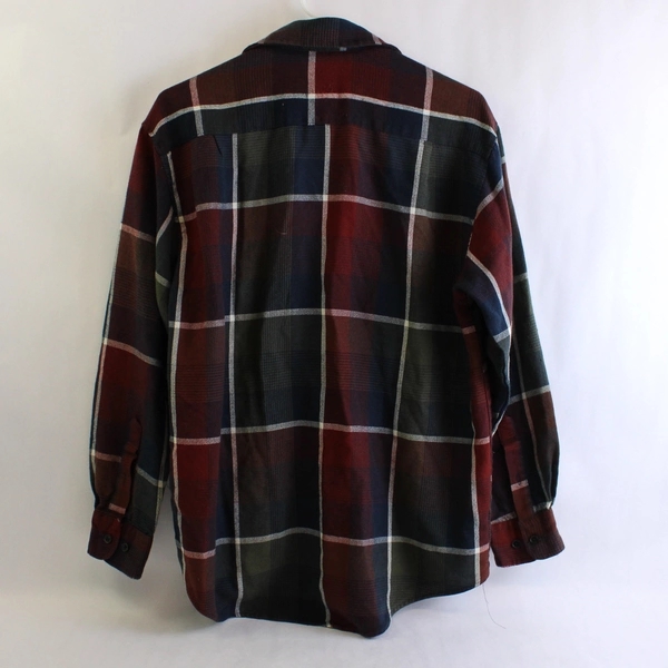 David Taylor Flannel Button Down Men's Medium Plaid Acrylic