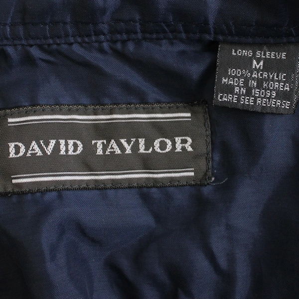 David Taylor Flannel Button Down Men's Medium Plaid Acrylic