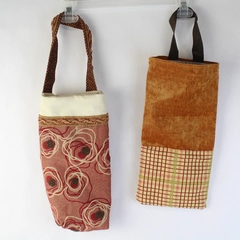 Lot of 2 Handmade Reusable Bottle Tote Grocery Bags