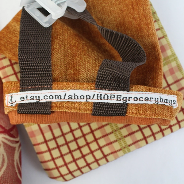 Lot of 2 Handmade Reusable Bottle Tote Grocery Bags