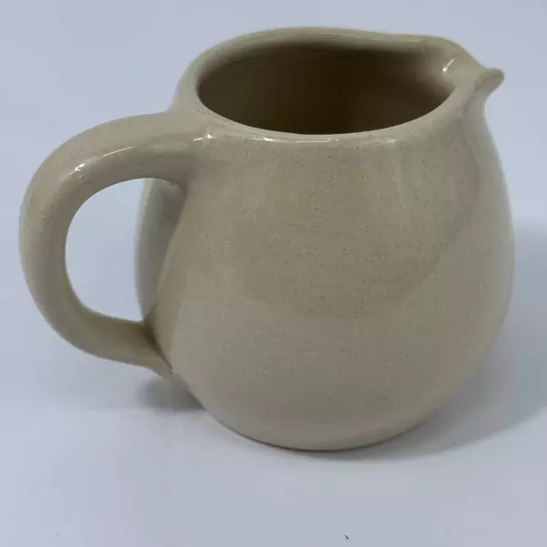 1995 Paul Storie Pottery Creamer Beige Cobalt Blue 3.75" Decorative Collectible