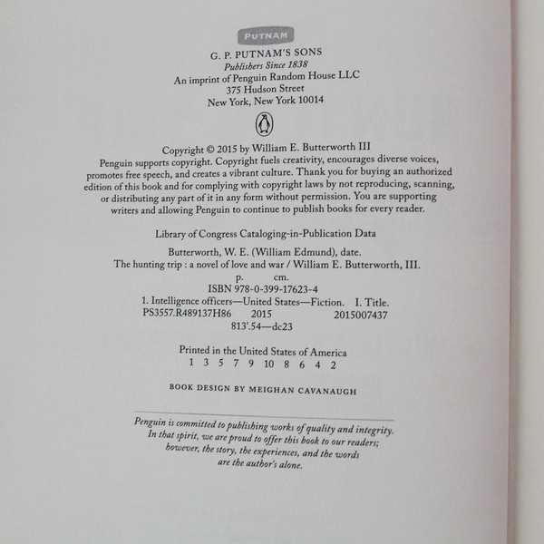 The Hunting Trip by William E. Butterworth III 2015 Hardcover Ex Libris
