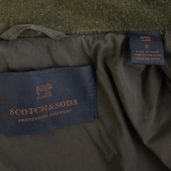 Scotch & Soda Women’s Small Midweight Brown Olive Wool Blend Jacket Coat