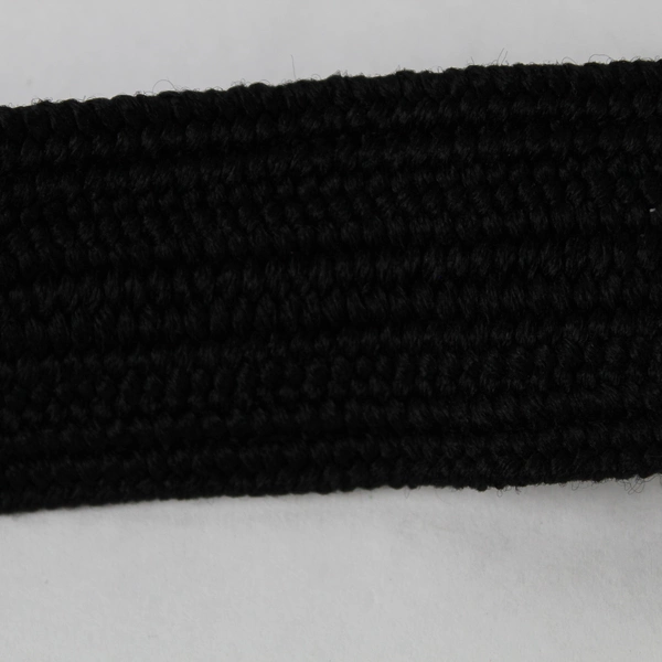 Unbranded Black Woven Belt With Intricate Gold-Toned Buckle Women's 35"