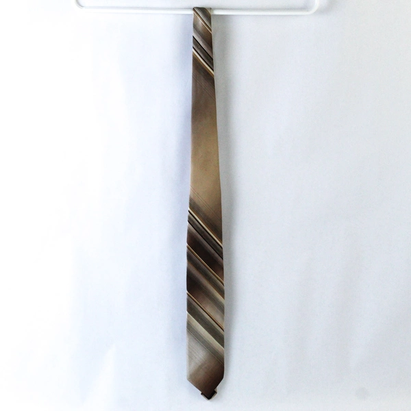 Marquis Men's Necktie for Meier & Frank Brown Striped 54.5" Pre-Owned