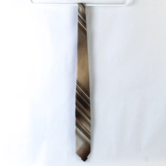 Marquis Men's Necktie for Meier & Frank Brown Striped 54.5" Pre-Owned