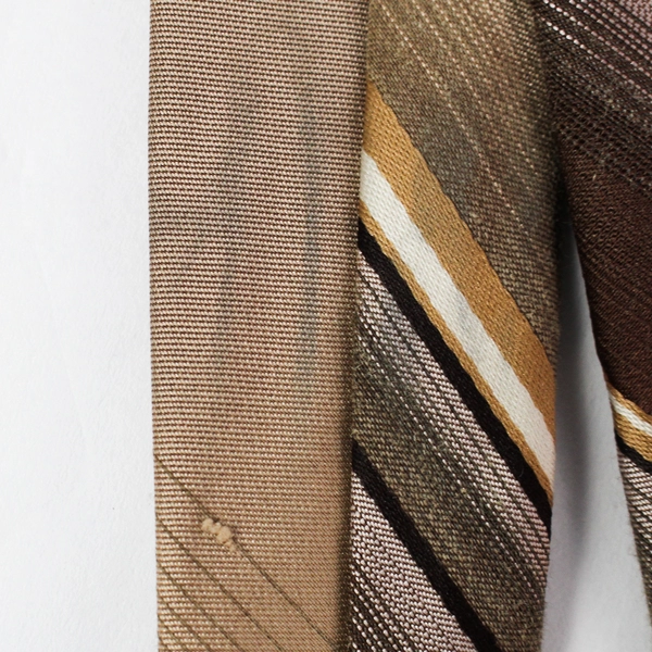 Marquis Men's Necktie for Meier & Frank Brown Striped 54.5" Pre-Owned