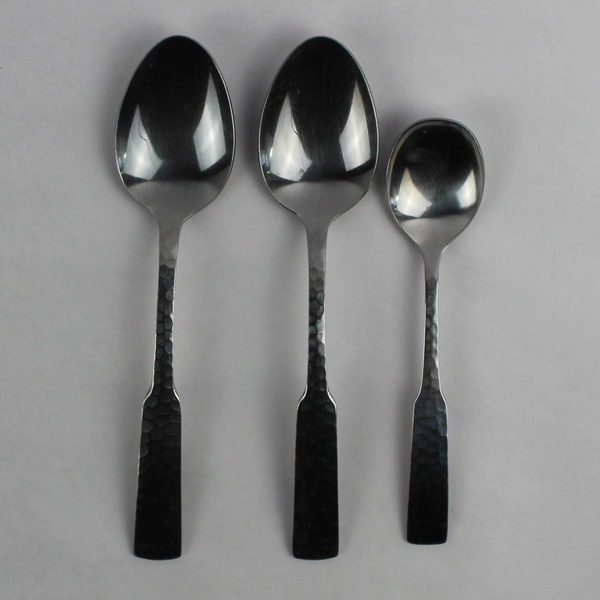 3 Rogers Co Hammered Silver Flatware Spoons