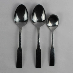 3 Rogers Co Hammered Silver Flatware Spoons