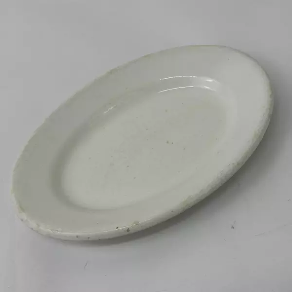 Vintage Knowles Taylor White Semi Vitreous 9" Oval Plate Dinnerware