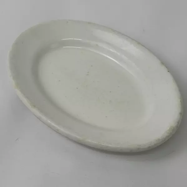 Vintage Knowles Taylor White Semi Vitreous 9" Oval Plate Dinnerware