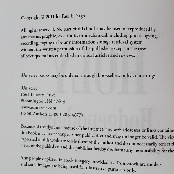 Holy Hodgepodge by Paul E. Sago 2011 Trade Paperback - Good Condition