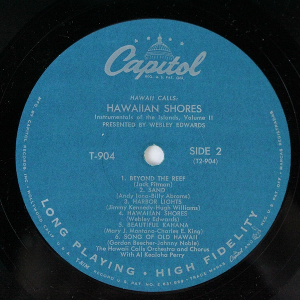 Webley Edwards Hawaiian Shores Volume 2 LP Vinyl Record Pre-Owned 12"