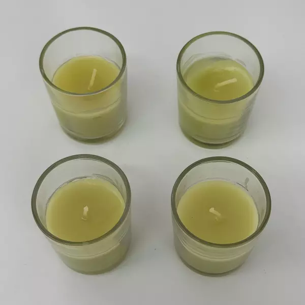 Set of 4 Green MVP Group International Kiwi Lime Votive Candles New Scented