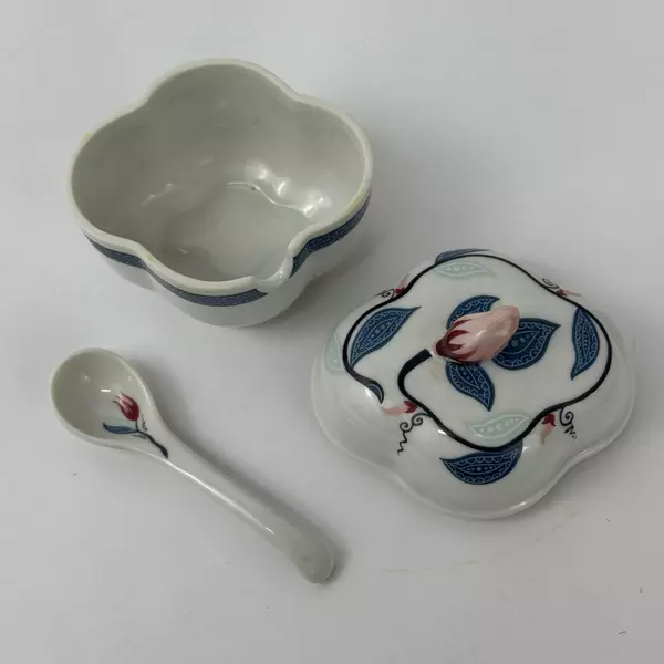 1978 Royal Pavilion At Brighton Elizabeth Arden Mustard Jar With Spoon