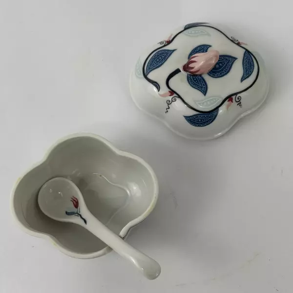 1978 Royal Pavilion At Brighton Elizabeth Arden Mustard Jar With Spoon