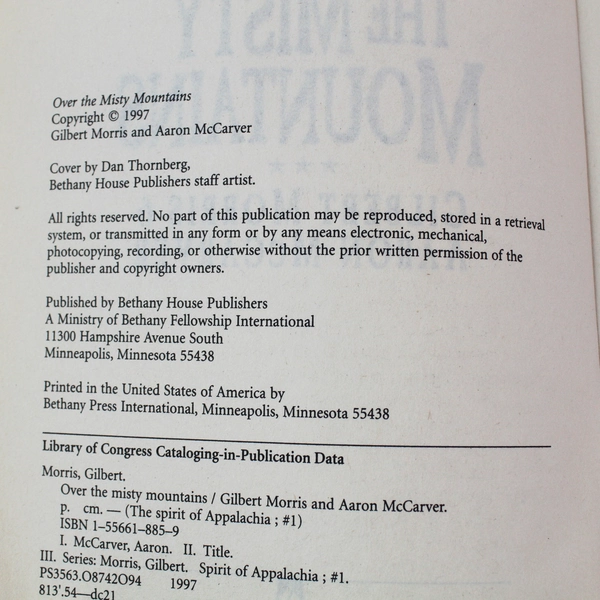 Over the Misty Mountains by Aaron McCarver & Gilbert Morris 1997 Paperback