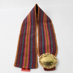 Women's Goodheart Multicolor Woven Belt With Gold-Toned Buckle One Size