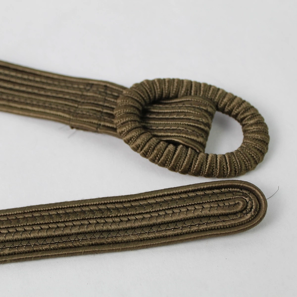 Vintage Collezione Brown Woven Belt With Oval Buckle Women's Size Medium