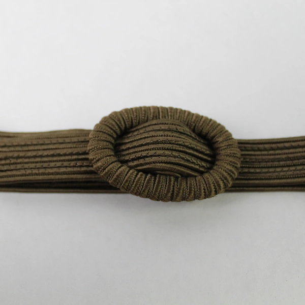 Vintage Collezione Brown Woven Belt With Oval Buckle Women's Size Medium