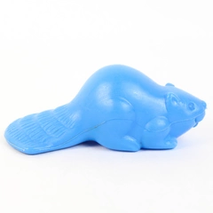 Vintage 1984 Gerber Products Blue Plastic Beaver Toy