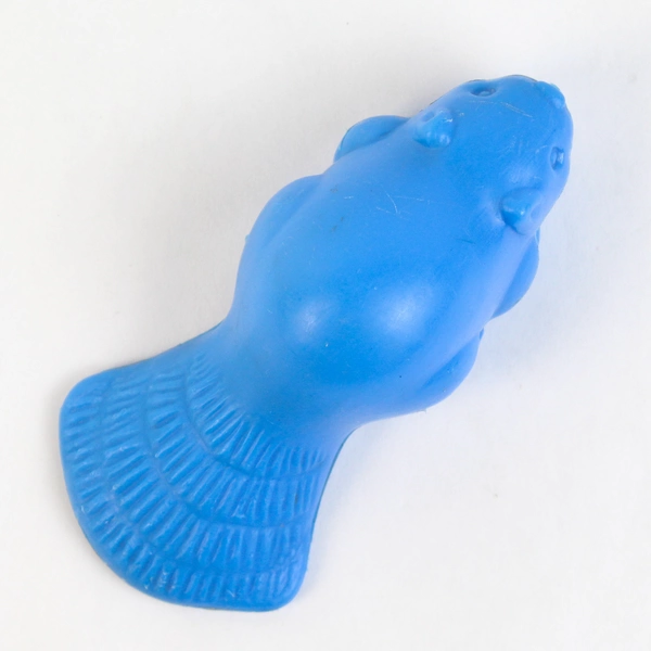 Vintage 1984 Gerber Products Blue Plastic Beaver Toy