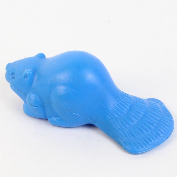 Vintage 1984 Gerber Products Blue Plastic Beaver Toy