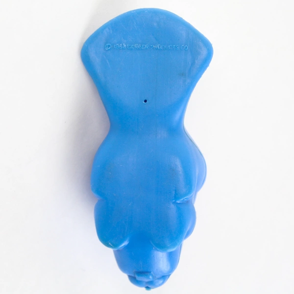 Vintage 1984 Gerber Products Blue Plastic Beaver Toy