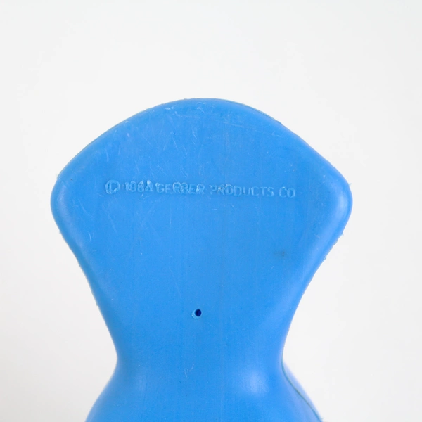 Vintage 1984 Gerber Products Blue Plastic Beaver Toy