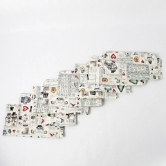 Set of 8 Unbranded Cloth Napkins Snowmen/Winter/White 15" x 15.5"