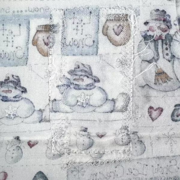 Set of 8 Unbranded Cloth Napkins Snowmen/Winter/White 15" x 15.5"