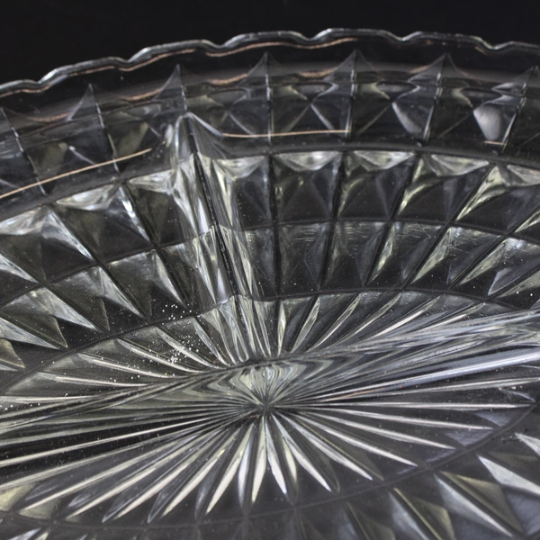 Jeannette Glass Windsor Diamond Depression Glass Relish Tray Vintage