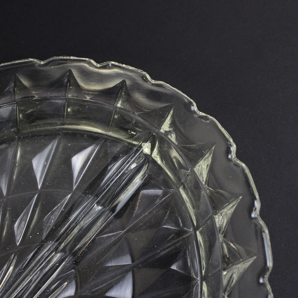 Jeannette Glass Windsor Diamond Depression Glass Relish Tray Vintage
