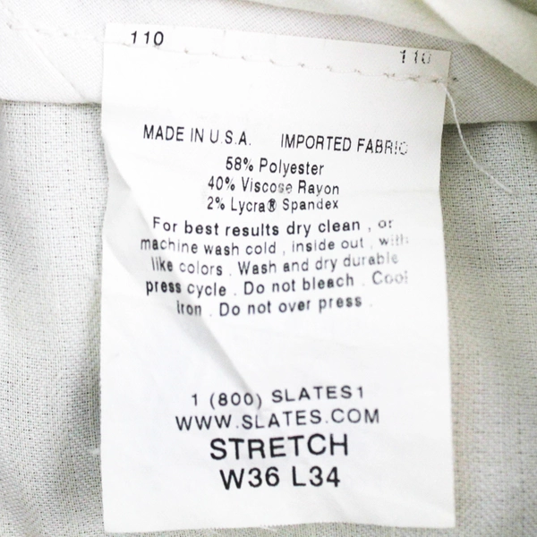 Slates by Dockers Men's Tan Pleated Dress Pants 36x34 Stretch Fit Good Condition