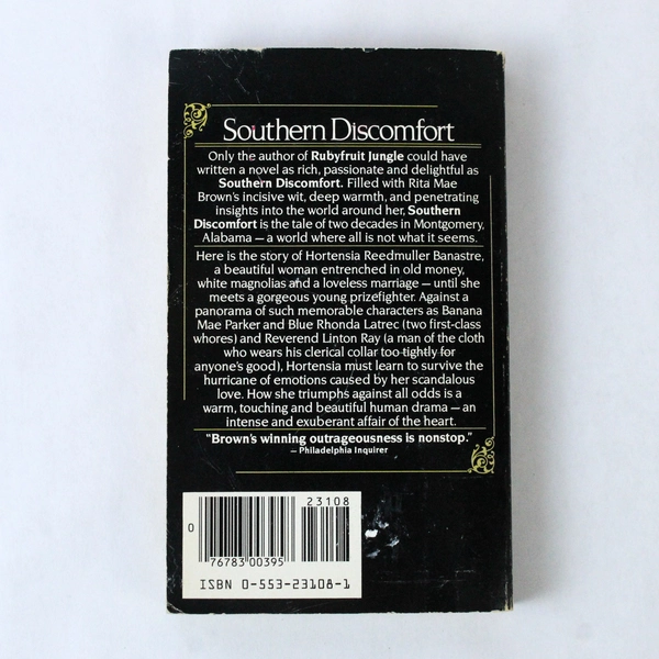 Southern Discomfort by Rita Mae Brown 1983 Paperback - Good Condition