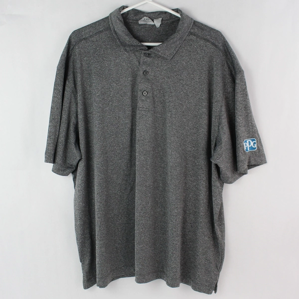 Clique Charge Active XXL Heather Gray Button Collar Women's Shirt