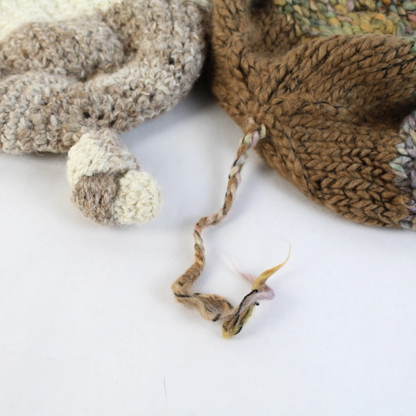 Lot of 3 Women's Knit Winter Beanie Hats in Various Colors One Size Fits Most