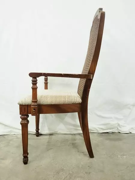 Vintage Broyhill Wood Cane Back Dining Chair Mid Century Furniture