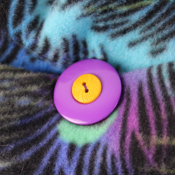 Handmade Multicolor Peacock Feather Pattern Fleece Winter Hat One Size