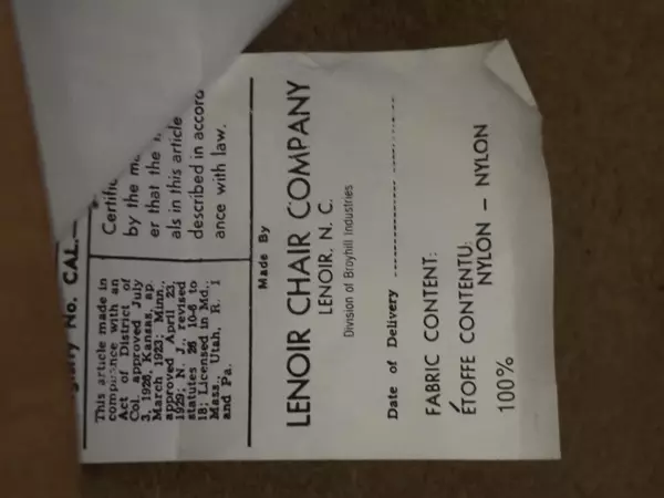 Set of 2 Lenoir Company Wicker Back Upholstered Chairs Antique Furniture